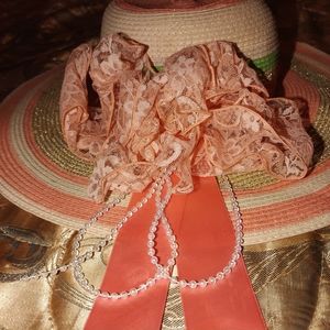 The Webster Miami Peach Embellished Hat